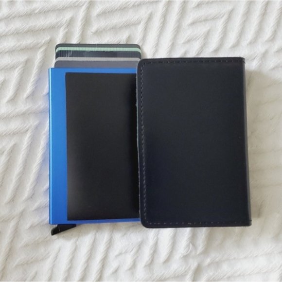 NEW Genuine Leather RFID Card Box Slim Wallet - Picture 2 of 12